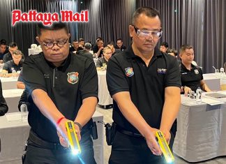 Pattaya Tourist Police train with Tasers for real-world tourist emergencies