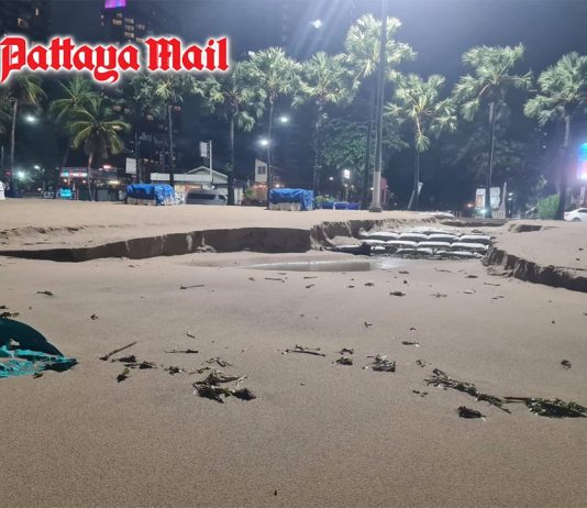 Pattaya gives the beach time to recover after major floods