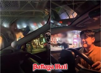Bangkok motorist warns after man throws away coins for wiping car