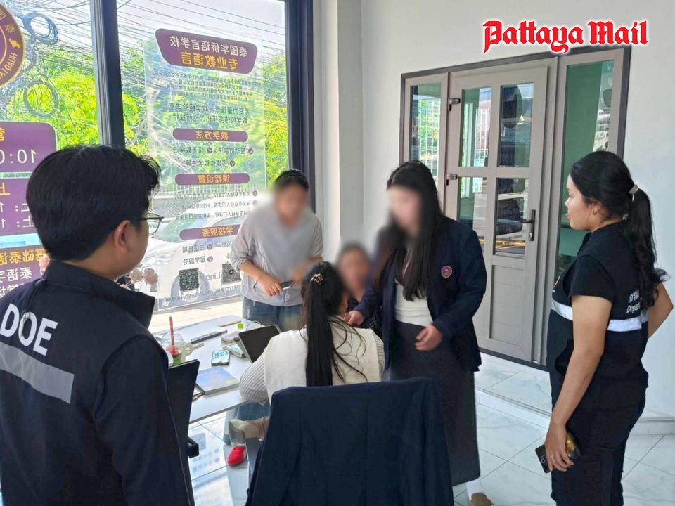 Chinese national arrested for illegal work at Pattaya language school
