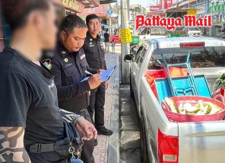 Pattaya fines durian seller for turning pickup truck into roadside stall