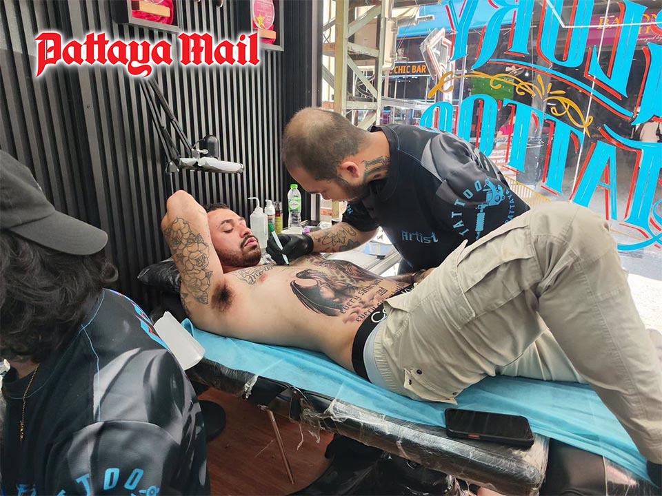 US sailors put their stories on skin at Pattaya tattoo shops
