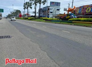 Pattaya halts Sukhumvit resurfacing to fix underground voids