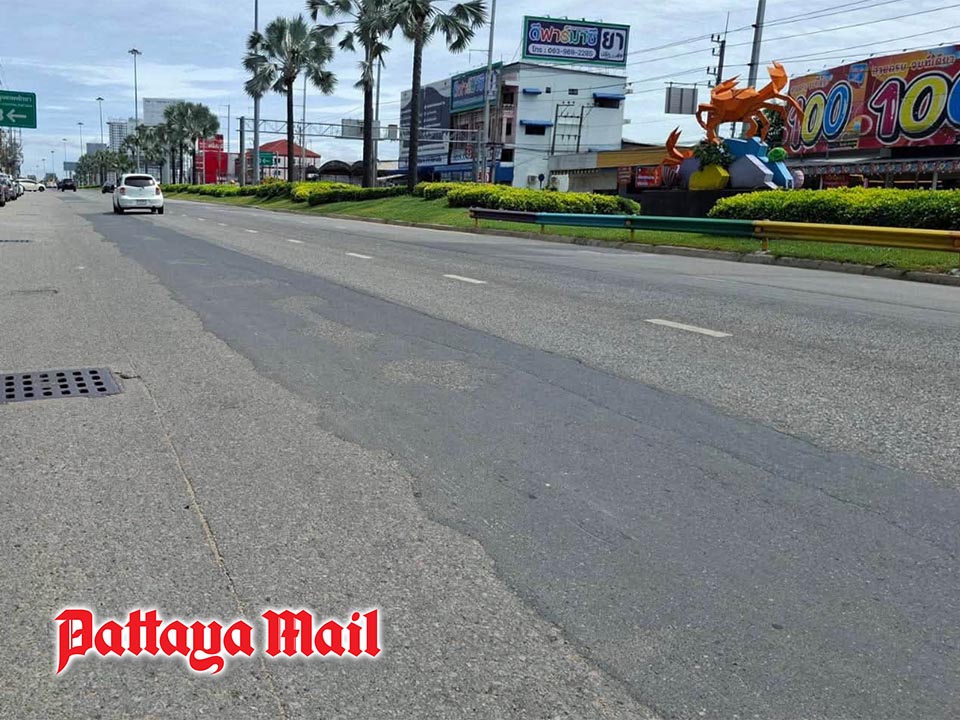 Pattaya halts Sukhumvit resurfacing to fix underground voids