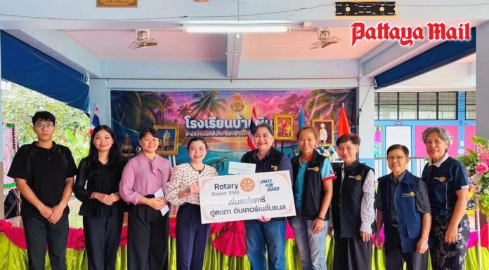 Rotary Club of Utapao International supports Ban Hin Wong School education fund