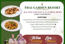 Saturday night is à la carte at Thai Garden Resort