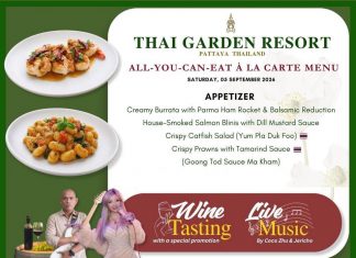 Saturday night is à la carte at Thai Garden Resort