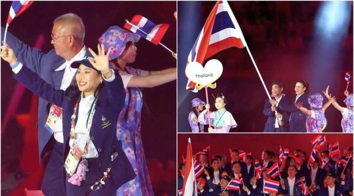 Princess Sirivannavari leads Thailand’s athletes into Aichi-Nagoya opening ceremony