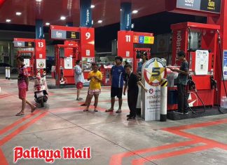 Gunfire erupts at Pattaya petrol station after drug suspect smashes office and flees police