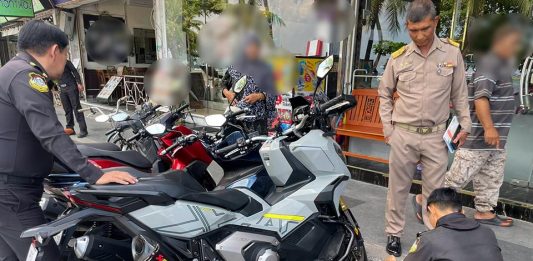 Pattaya prepares to clamp, lift and fine motorcycles occupying public parking spaces