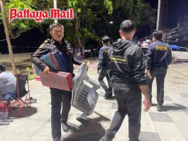 Jomtien Beach is for everyone, but renting out mats and chairs is off-limits