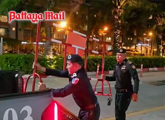 Pattaya clears cones and metal barriers from nightlife streets to reclaim public parking spaces