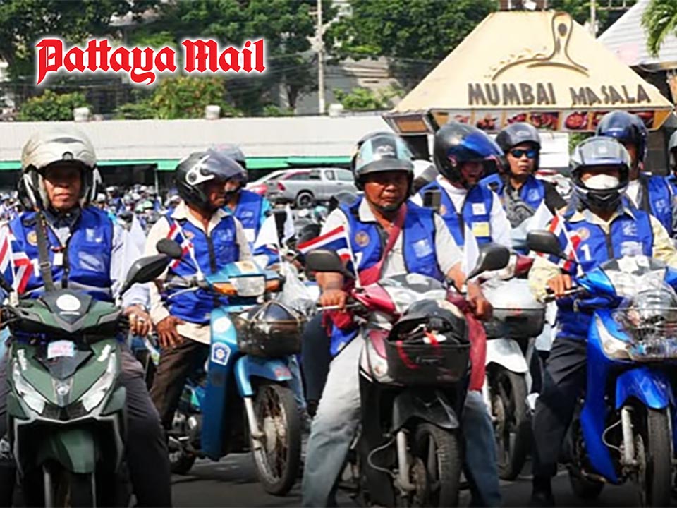 Pattaya switches 5,281 motorcycle taxi drivers from orange to blue vests