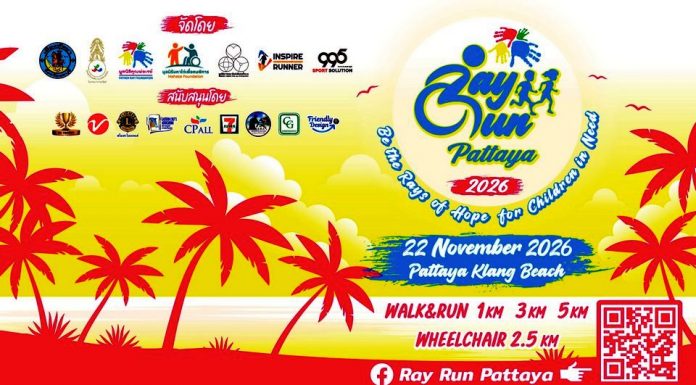 Ray Run Pattaya 2026 invites everyone to Run for All, Race for Hope