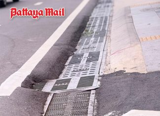 Pattaya roadworks draw complaints over uneven asphalt and low drainage grilles