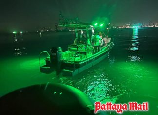 Pattaya marine rescue team escorts disabled fishing boat safely to shore