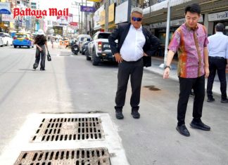 Mayor orders urgent repairs to dangerous Pattaya 2nd Road drainage covers