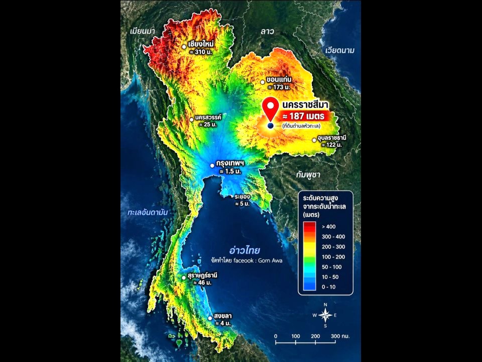 Thailand’s changing elevations explain why high ground can still flood