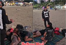 Pattaya officials ask homeless people to leave beach areas