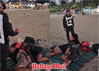 Pattaya officials ask homeless people to leave beach areas