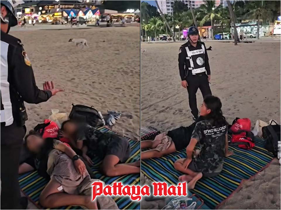 Pattaya officials ask homeless people to leave beach areas