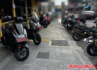 Pattaya orders rental motorcycles off public footpaths