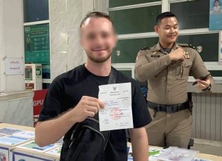 Swedish tourist settles reduced public urination fine with Pattaya officials
