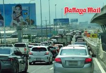Holiday traffic snarls choke routes into Chonburi and Pattaya
