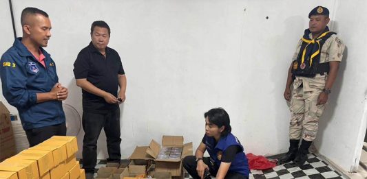 Over 10,000 suspected counterfeit TAIYO lighters seized in Mukdahan warehouse raid