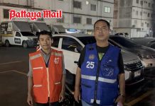 Pattaya motorcycle taxi drivers question dark blue vests over night safety