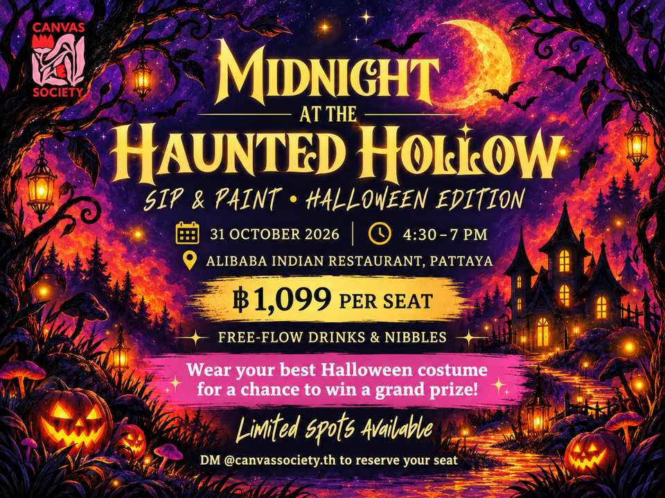 Canvas Society brings Halloween painting thrills to Alibaba Pattaya