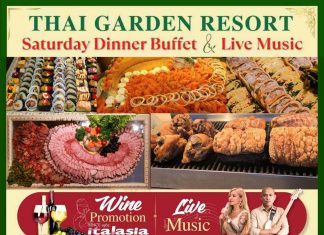 Saturday dinner buffet returns to Thai Garden Resort Pattaya