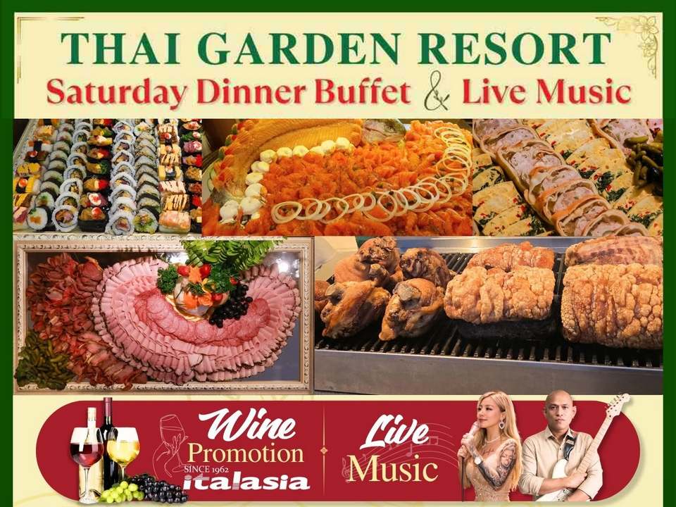 Saturday dinner buffet returns to Thai Garden Resort Pattaya
