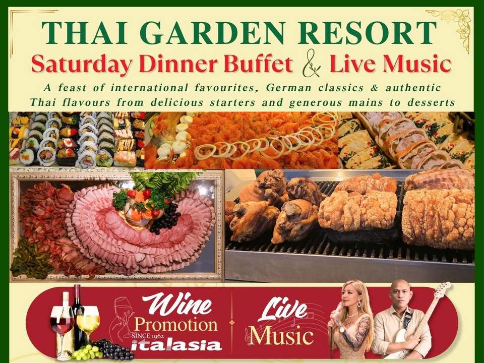 Saturday dinner buffet returns to Thai Garden Resort Pattaya