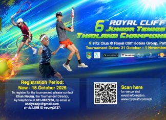 The 6th Royal Cliff Junior Tennis Thailand Championship serves up an exciting weekend for young players