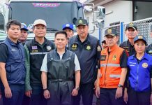 Ministers inspect flooding at Amata City Chonburi and push faster drainage