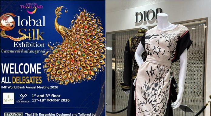 Global fashion designers showcase Thai silk creations in Bangkok through October 18