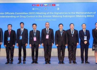 Mekong nations meet in Pattaya to combat regional drug trafficking