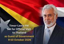 Timor-Leste PM Xanana Gusmão visits Thailand for first official trip in 13 years
